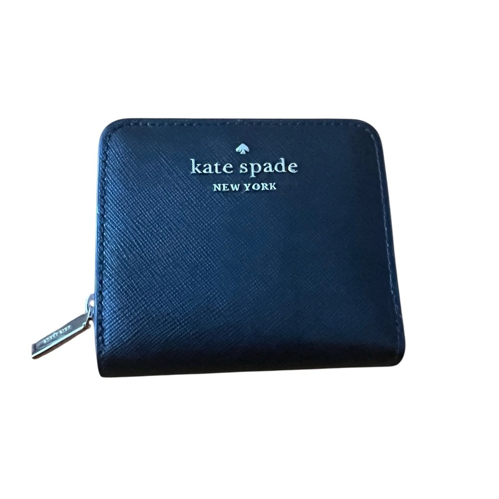 Kate Spade Black and Silver Zip Wallet